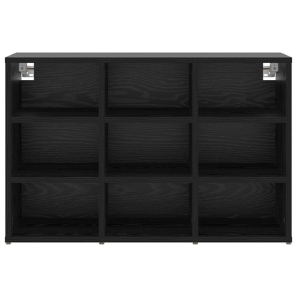 Schoenenkast Zwart eiken 52.5 x 30 x 50 cm Bewerkt hout