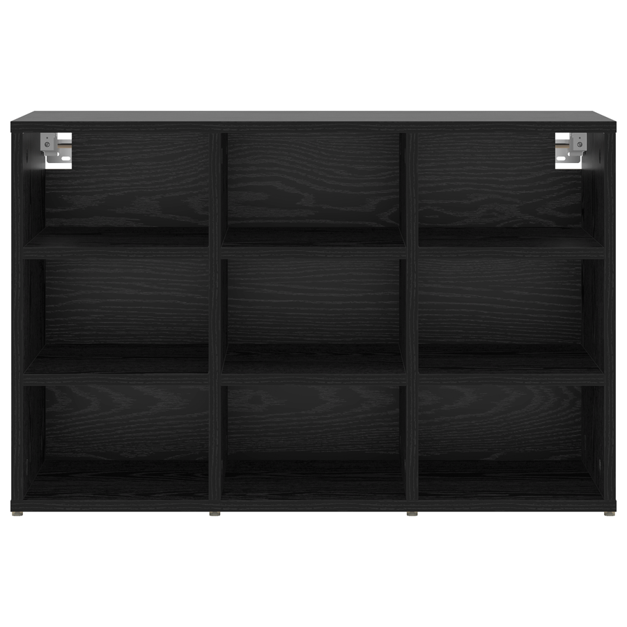 Schoenenkast Zwart eiken 52.5 x 30 x 50 cm Bewerkt hout