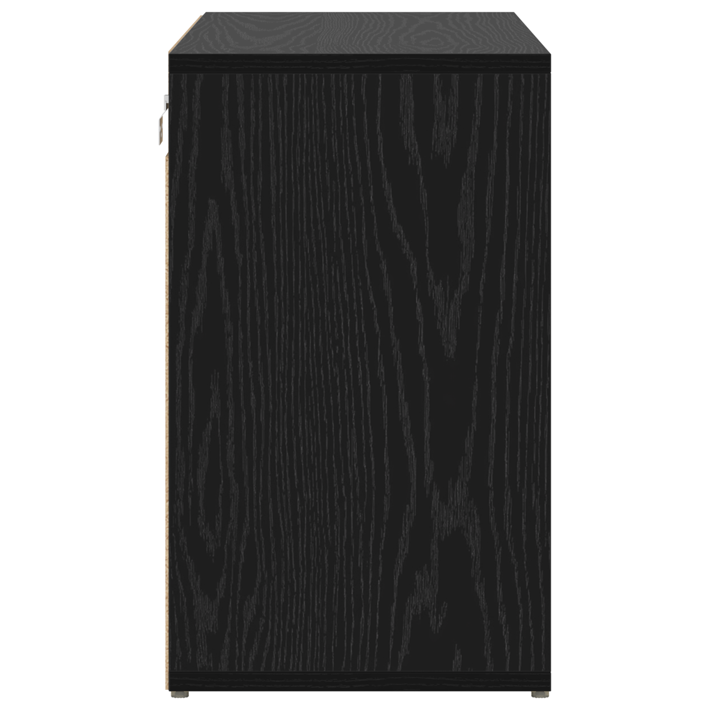 Schoenenkast Zwart eiken 52.5 x 30 x 50 cm Bewerkt hout