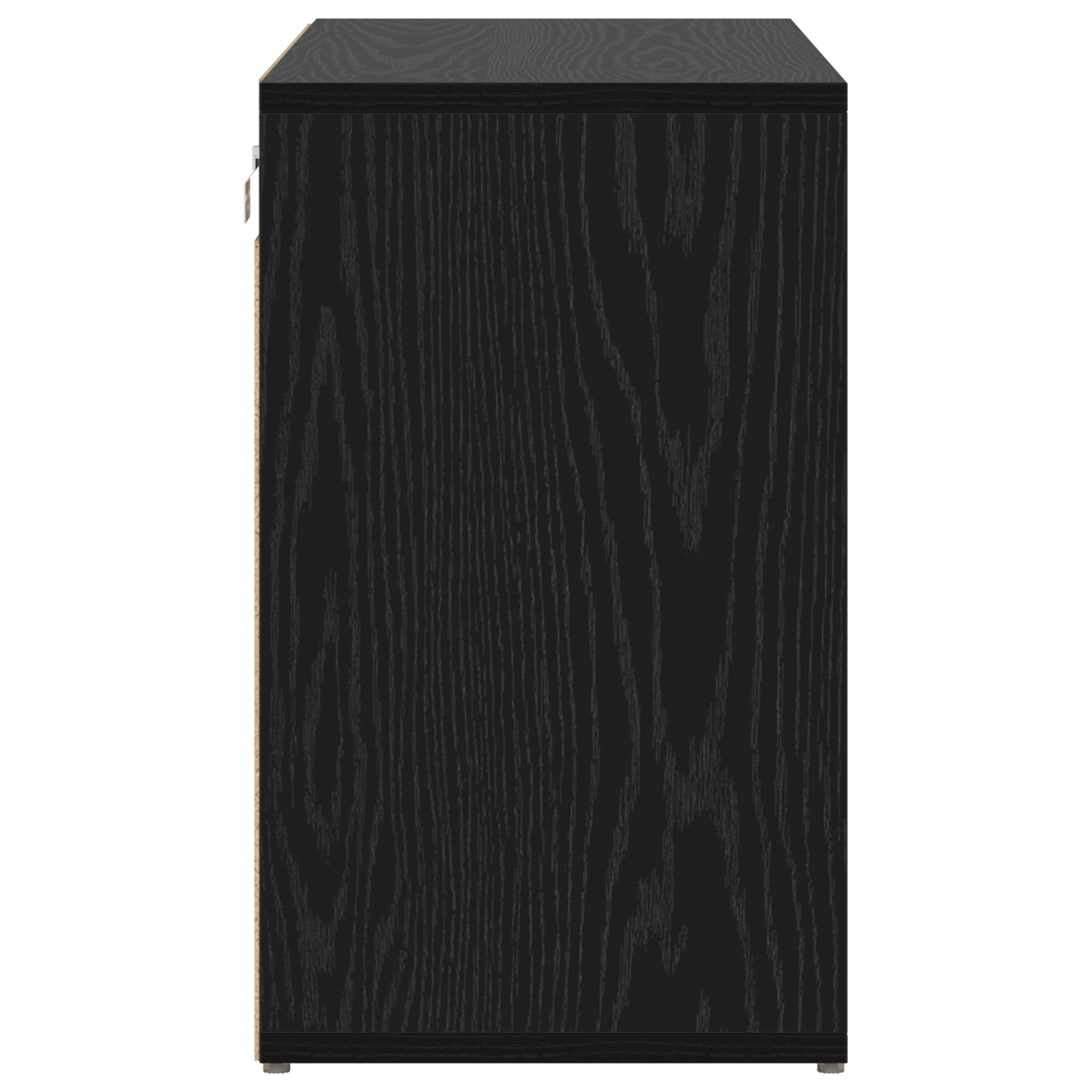 Schoenenkast Zwart eiken 52.5 x 30 x 50 cm Bewerkt hout