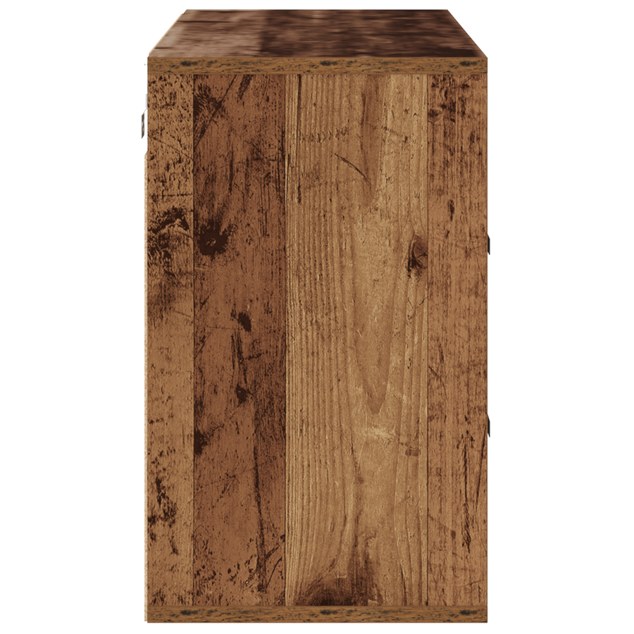 Schoenenkast met plank Oude hout 52.5 x 30 x 50 cm Bewerkt hout