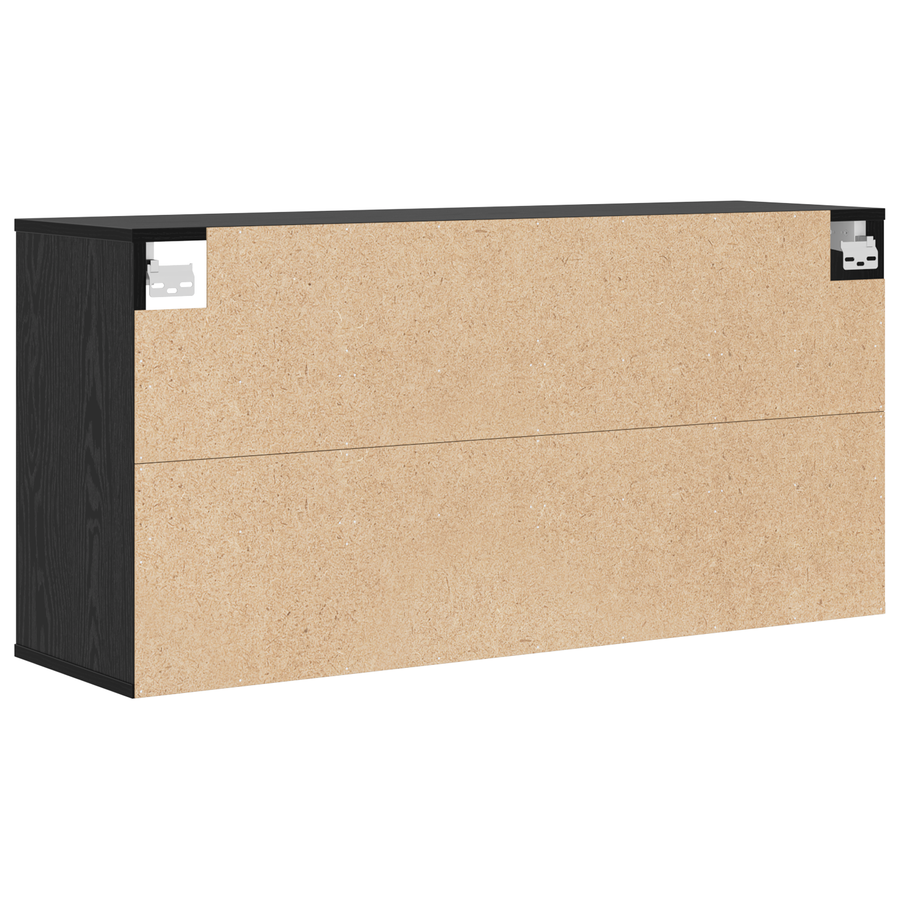 Schoenenkast Zwart eiken 52.5 x 30 x 50 cm Bewerkt hout