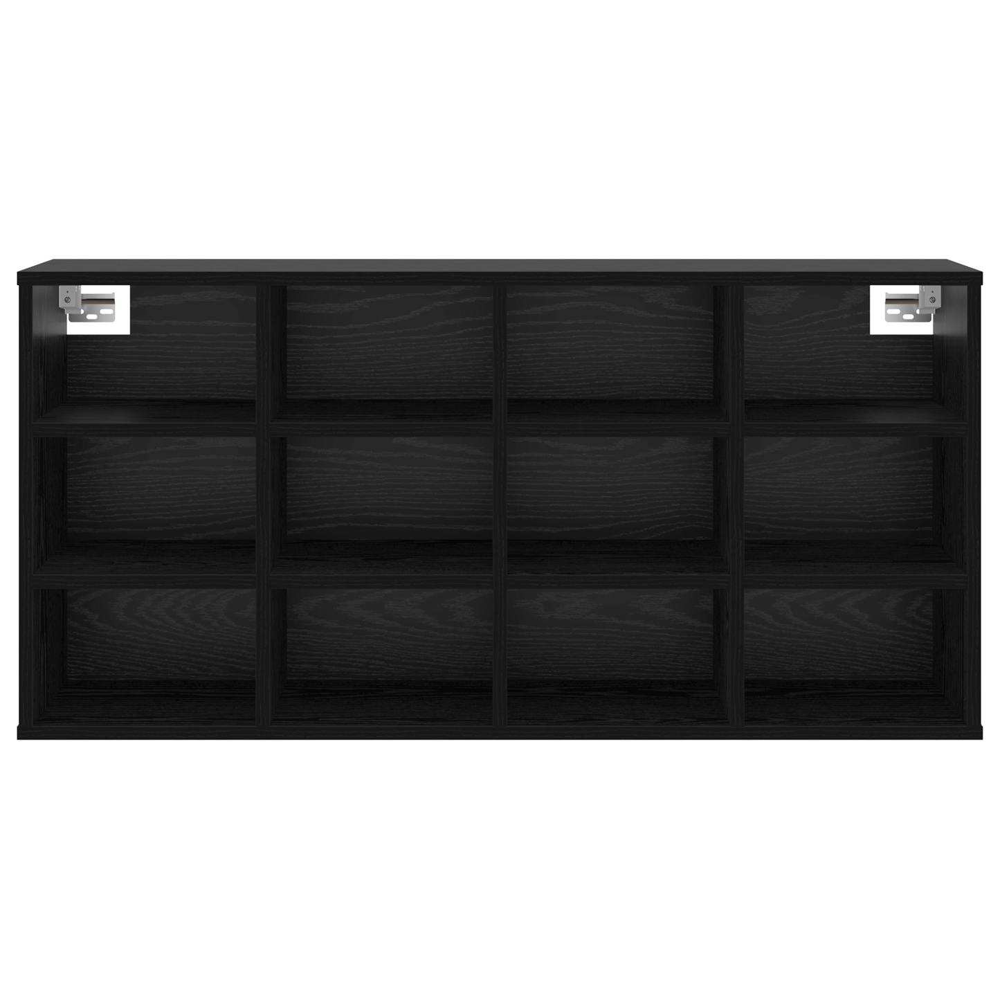 Schoenenkast Zwart eiken 52.5 x 30 x 50 cm Bewerkt hout