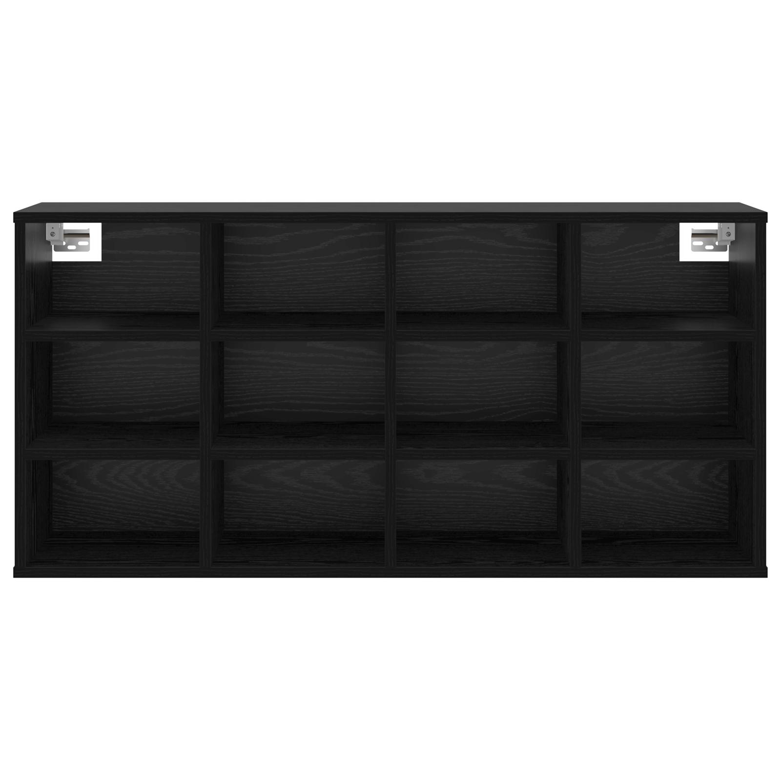Schoenenkast Zwart eiken 52.5 x 30 x 50 cm Bewerkt hout