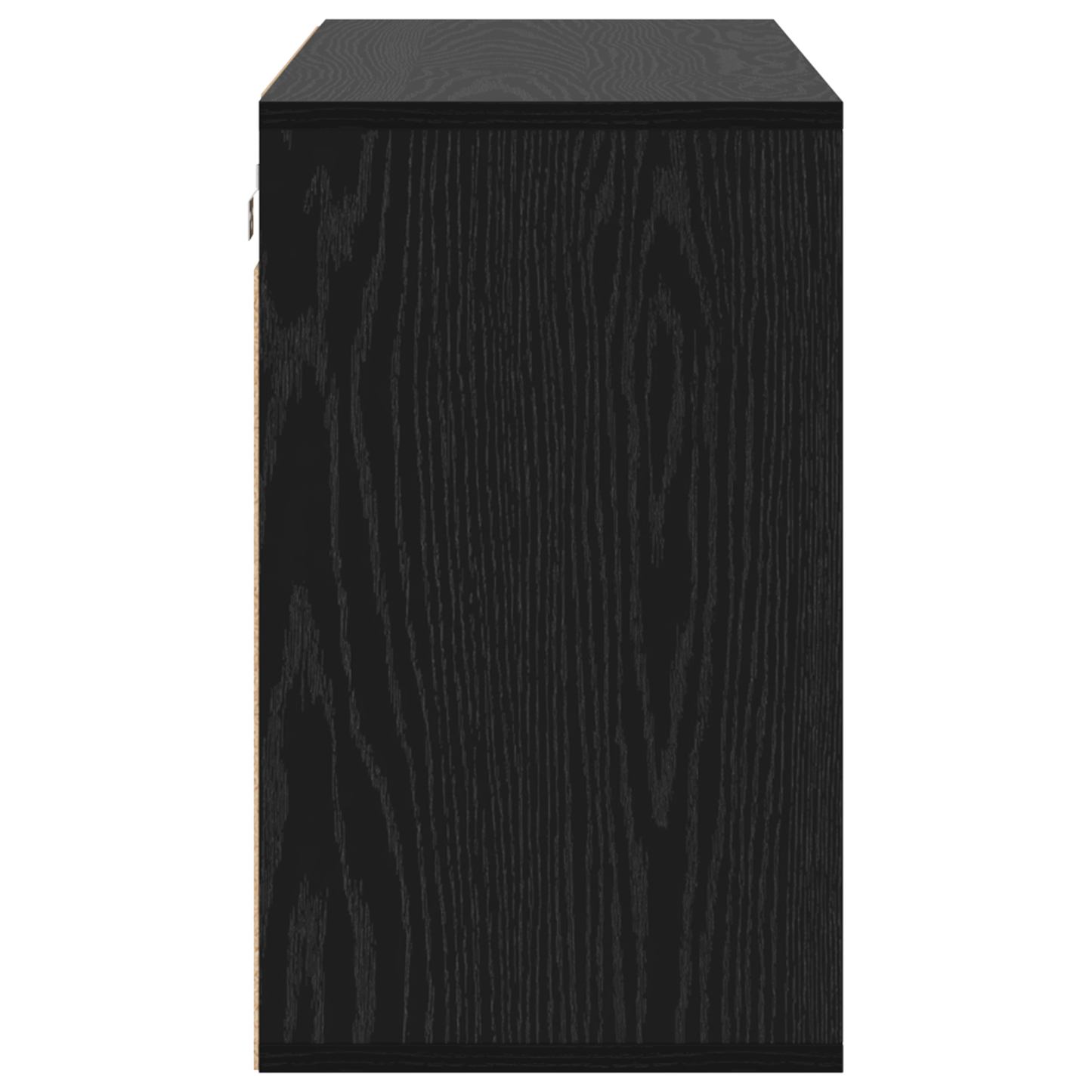 Schoenenkast Zwart eiken 52.5 x 30 x 50 cm Bewerkt hout