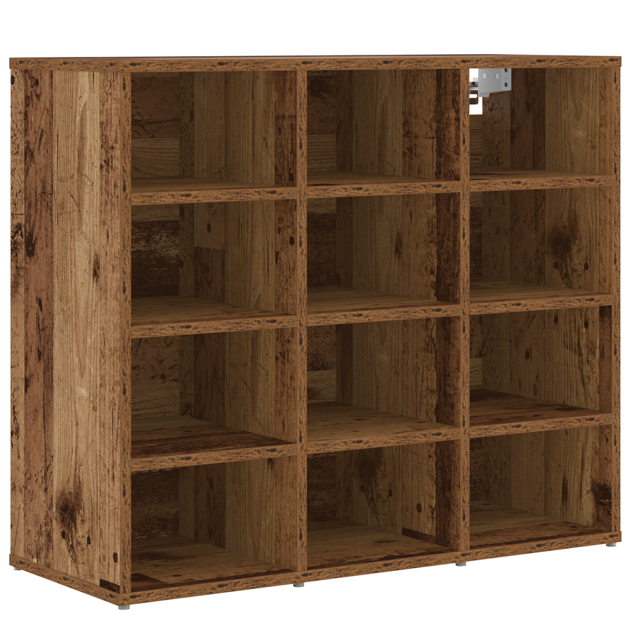 Schoenenkast met plank Oude hout 52.5 x 30 x 50 cm Bewerkt hout