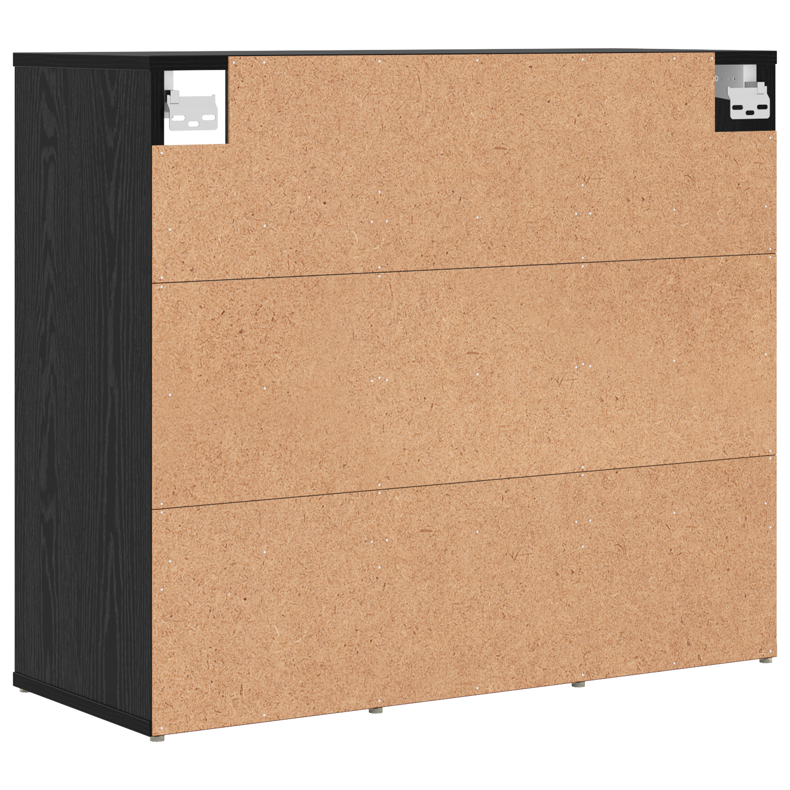 Schoenenkast Zwart eiken 52.5 x 30 x 50 cm Bewerkt hout