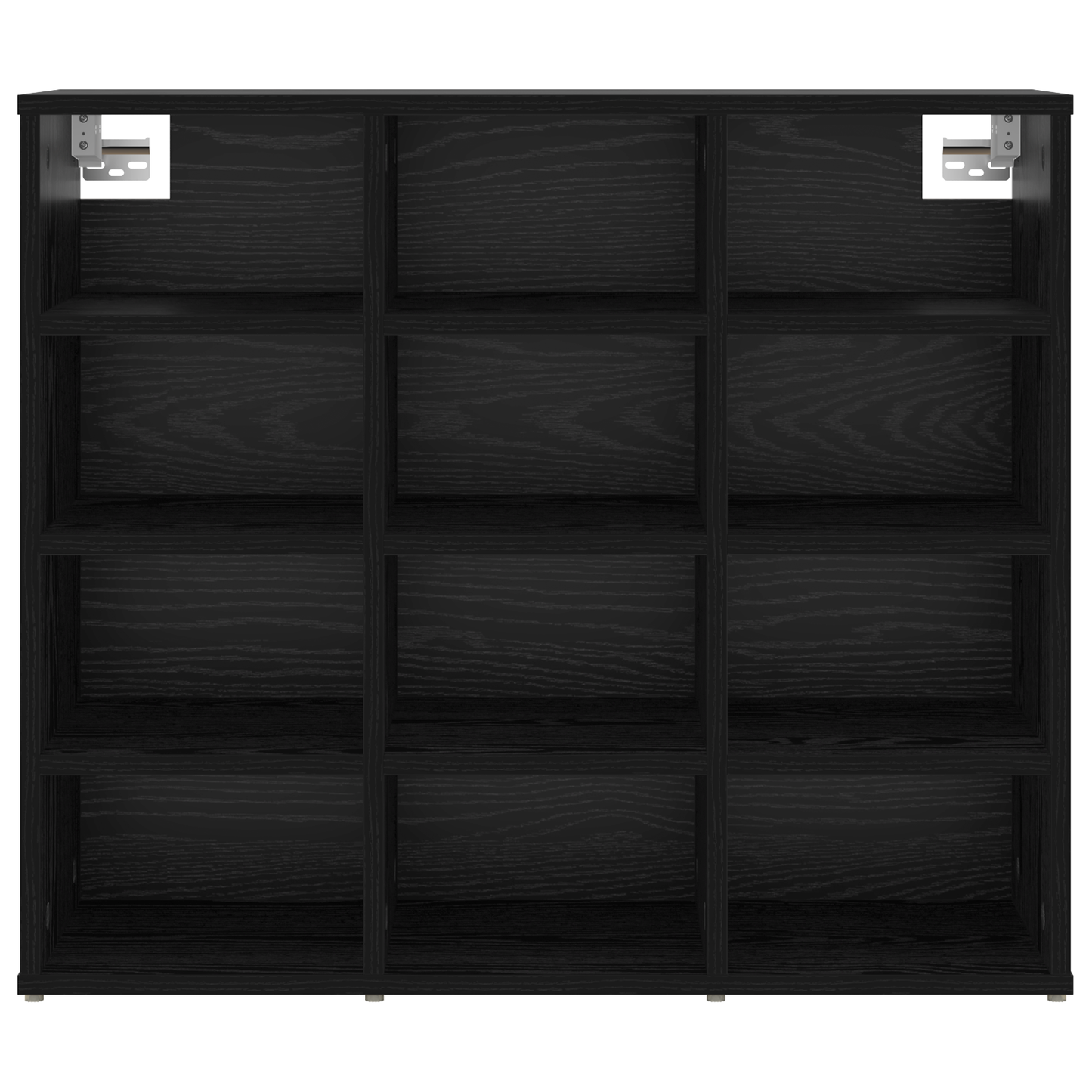 Schoenenkast Zwart eiken 52.5 x 30 x 50 cm Bewerkt hout