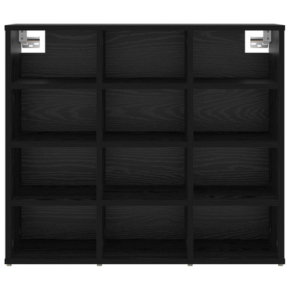 Schoenenkast Zwart eiken 52.5 x 30 x 50 cm Bewerkt hout