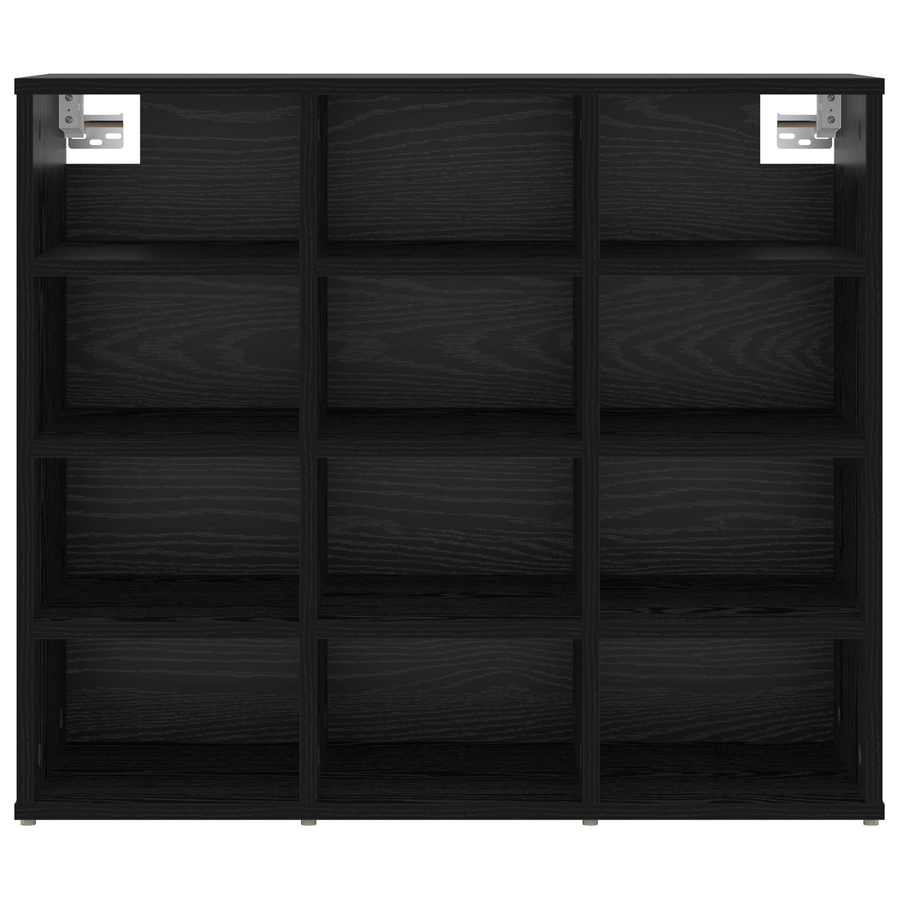 Schoenenkast Zwart eiken 52.5 x 30 x 50 cm Bewerkt hout
