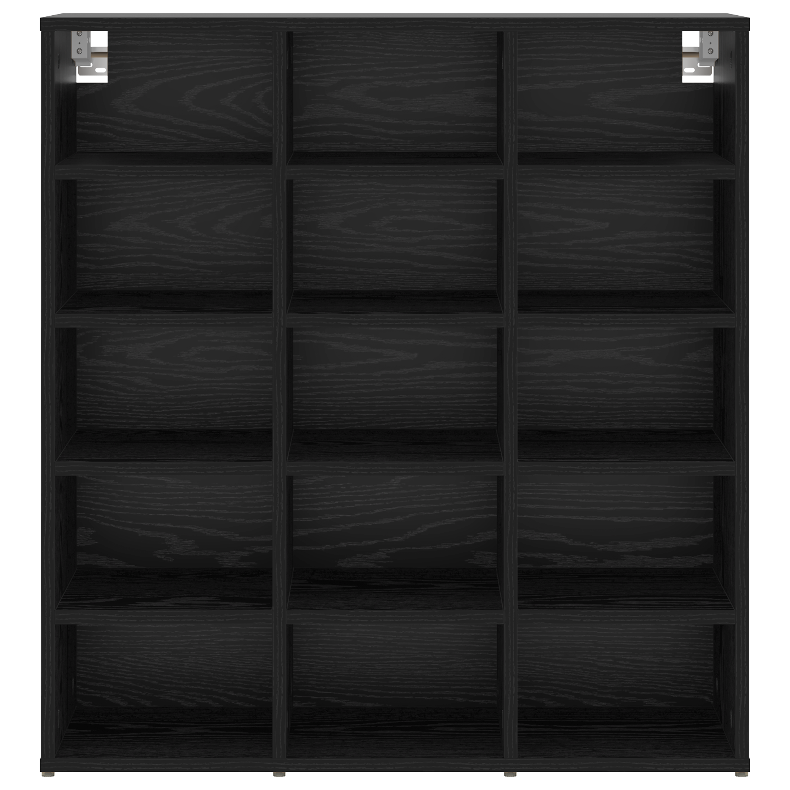 Schoenenkast Zwart eiken 52.5 x 30 x 50 cm Bewerkt hout