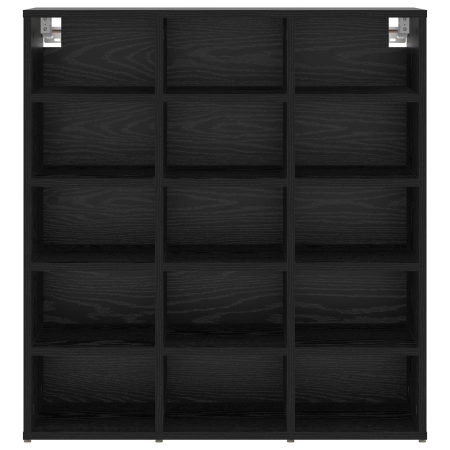 Schoenenkast Zwart eiken 52.5 x 30 x 50 cm Bewerkt hout