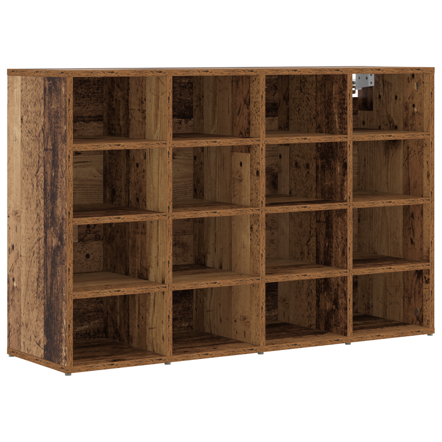 Schoenenkast met plank met opslag Oude hout 103 x 30 x 67 cm Bewerkt hout