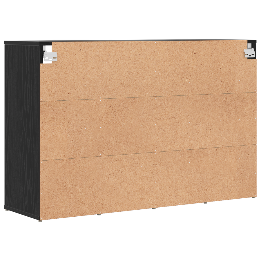 Schoenenkast Zwart eiken 52.5 x 30 x 50 cm Bewerkt hout