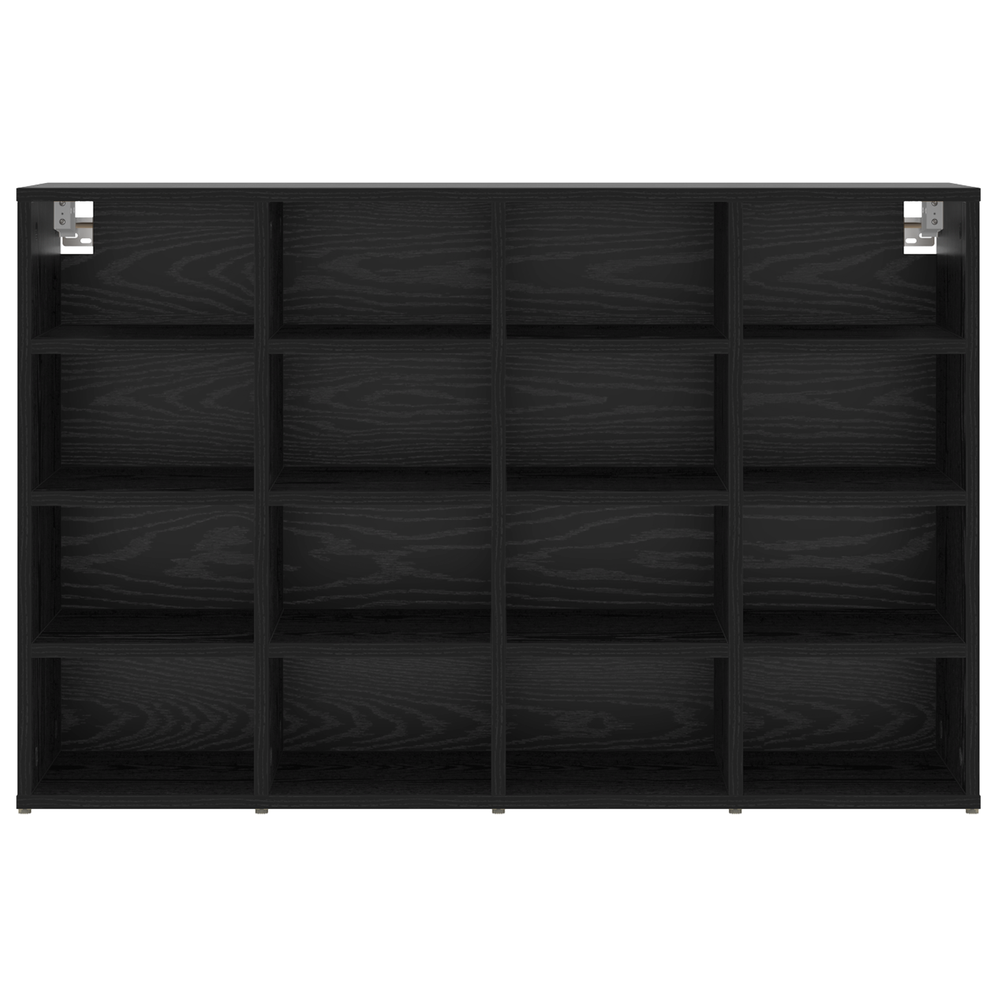 Schoenenkast Zwart eiken 52.5 x 30 x 50 cm Bewerkt hout