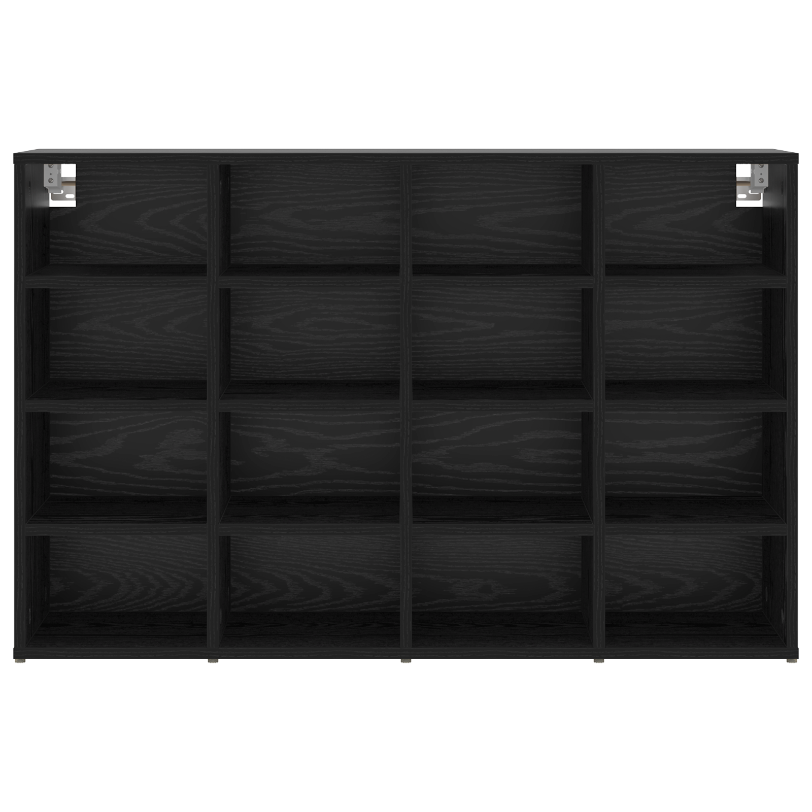Schoenenkast Zwart eiken 52.5 x 30 x 50 cm Bewerkt hout