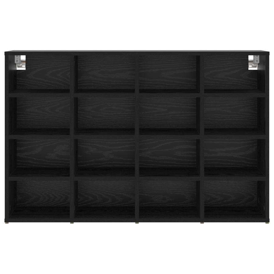 Schoenenkast Zwart eiken 52.5 x 30 x 50 cm Bewerkt hout