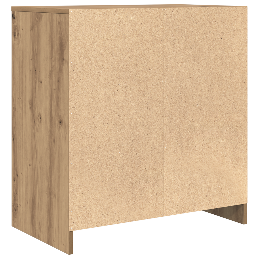 Sideboard Massief Eiken 70x41x75 cm Bewerkt Hout