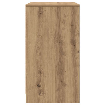Sideboard Massief Eiken 70x41x75 cm Bewerkt Hout