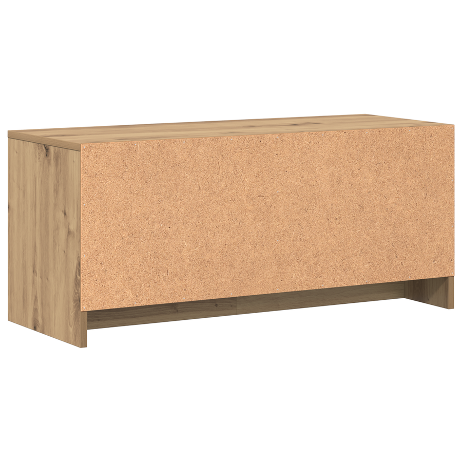 TV-stand artisanaal eikenkleurig Bewerkt hout
