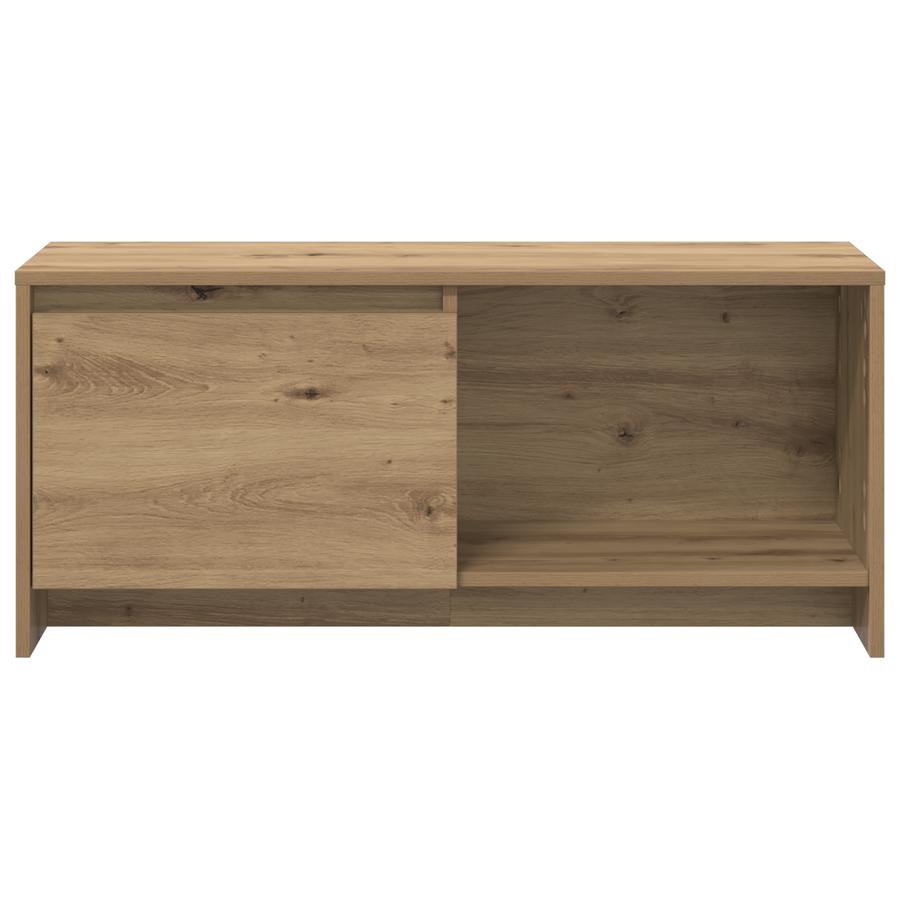 TV-stand artisanaal eikenkleurig Bewerkt hout