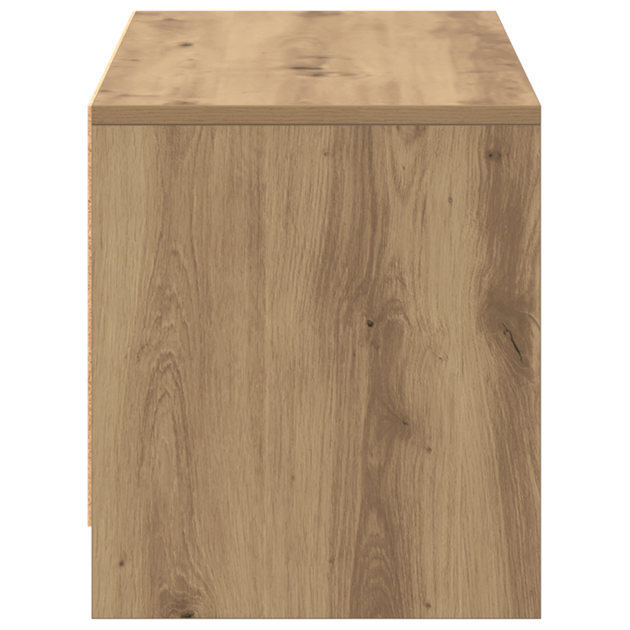 TV-stand artisanaal eikenkleurig Bewerkt hout