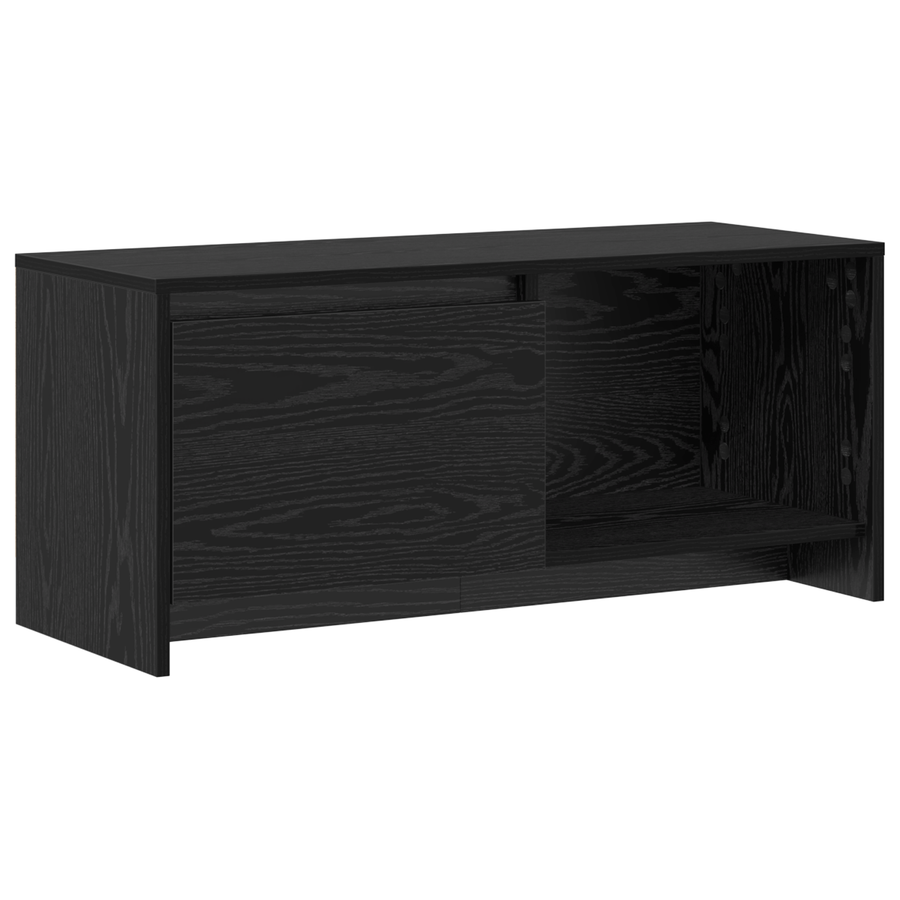 TV-stand Zwart eiken Bewerkt hout