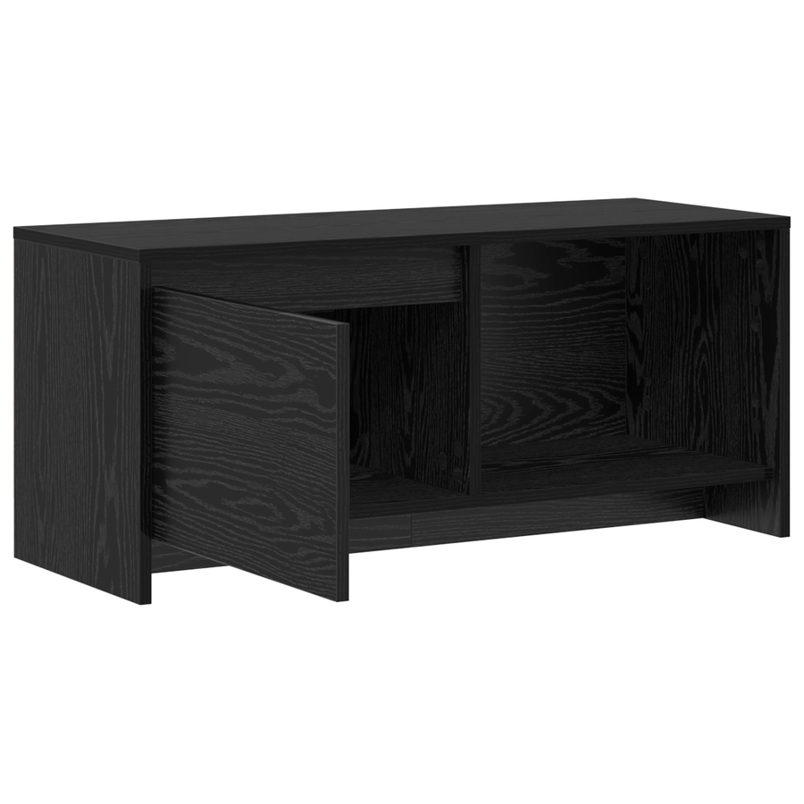 TV-stand Zwart eiken Bewerkt hout