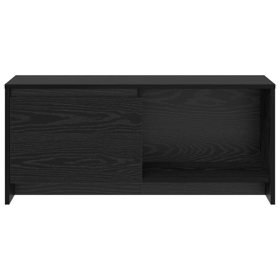 TV-stand Zwart eiken Bewerkt hout