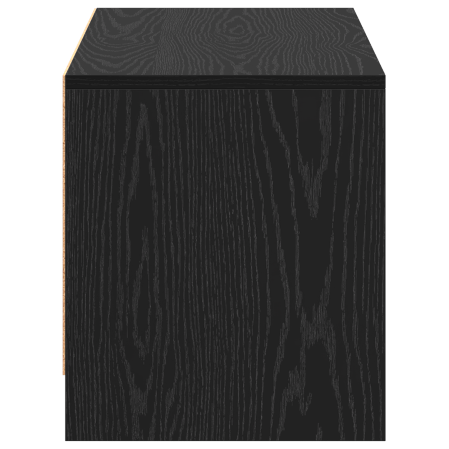 TV-stand Zwart eiken Bewerkt hout