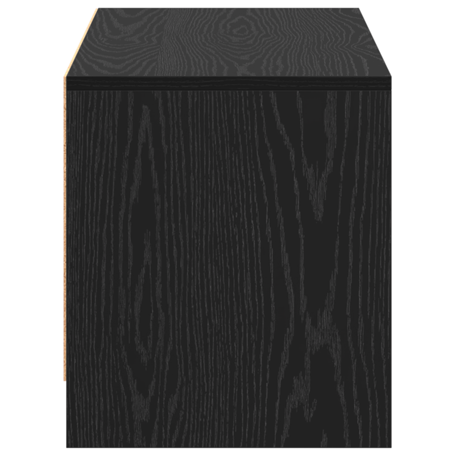 TV-stand Zwart eiken Bewerkt hout