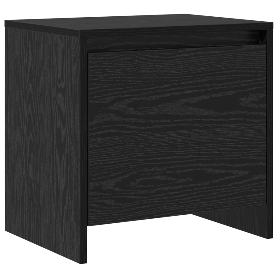 Nachtkastje Zwart eiken 45 x 34 x 44.5 cm Bewerkt hout
