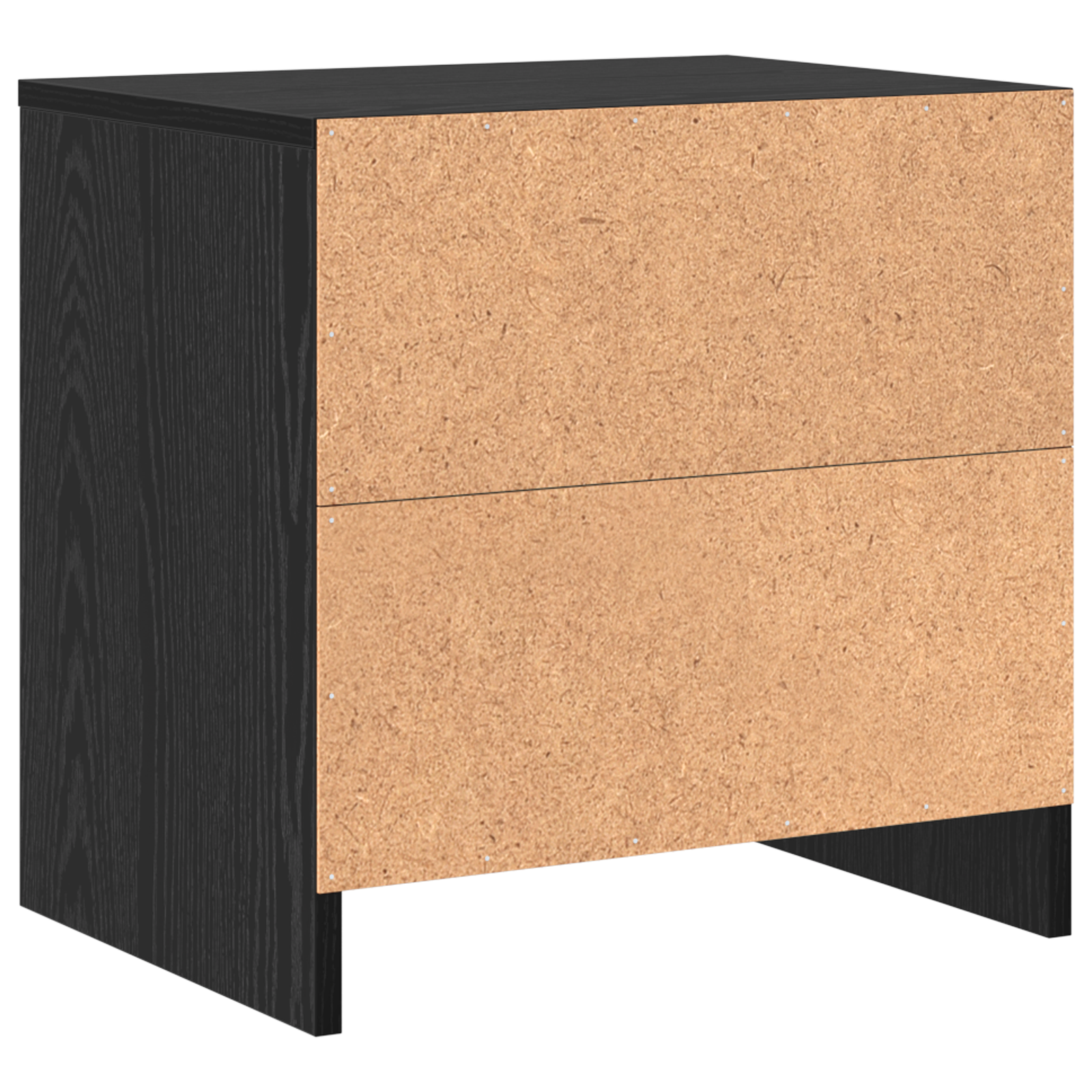 Nachtkastje Zwart eiken 45 x 34 x 44.5 cm Bewerkt hout