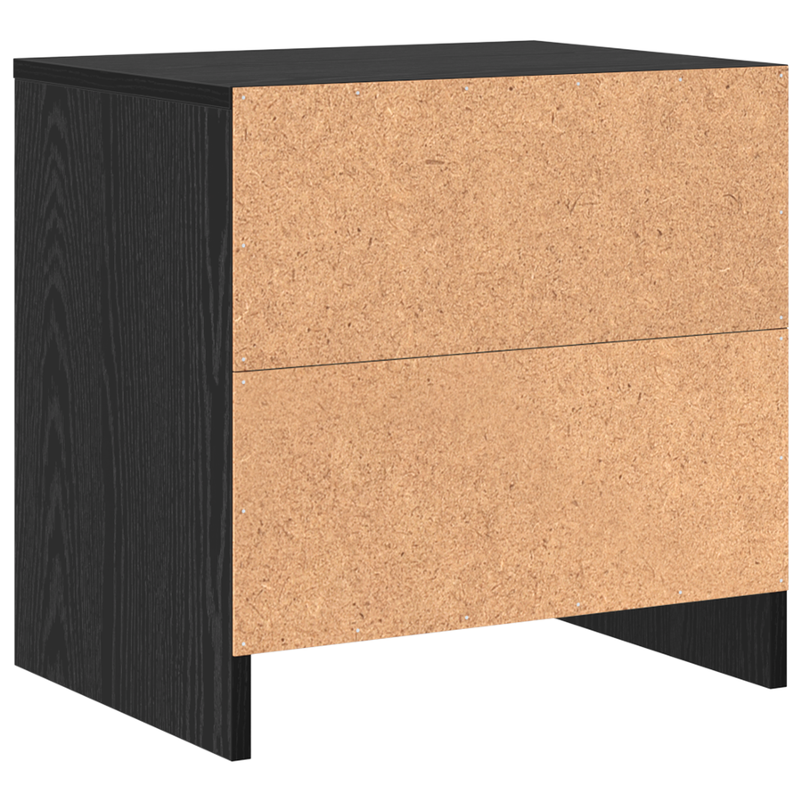 Nachtkastje Zwart eiken 45 x 34 x 44.5 cm Bewerkt hout