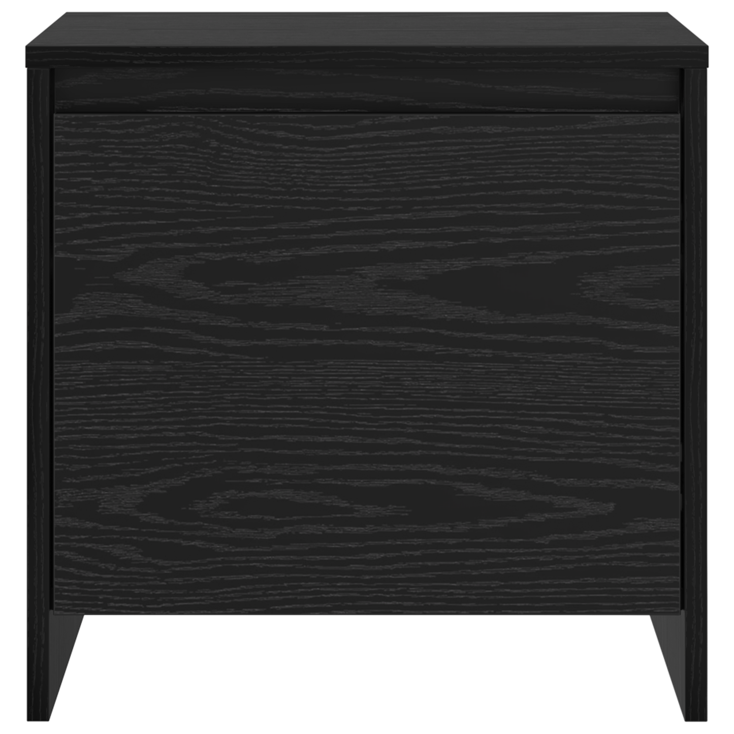 Nachtkastje Zwart eiken 45 x 34 x 44.5 cm Bewerkt hout