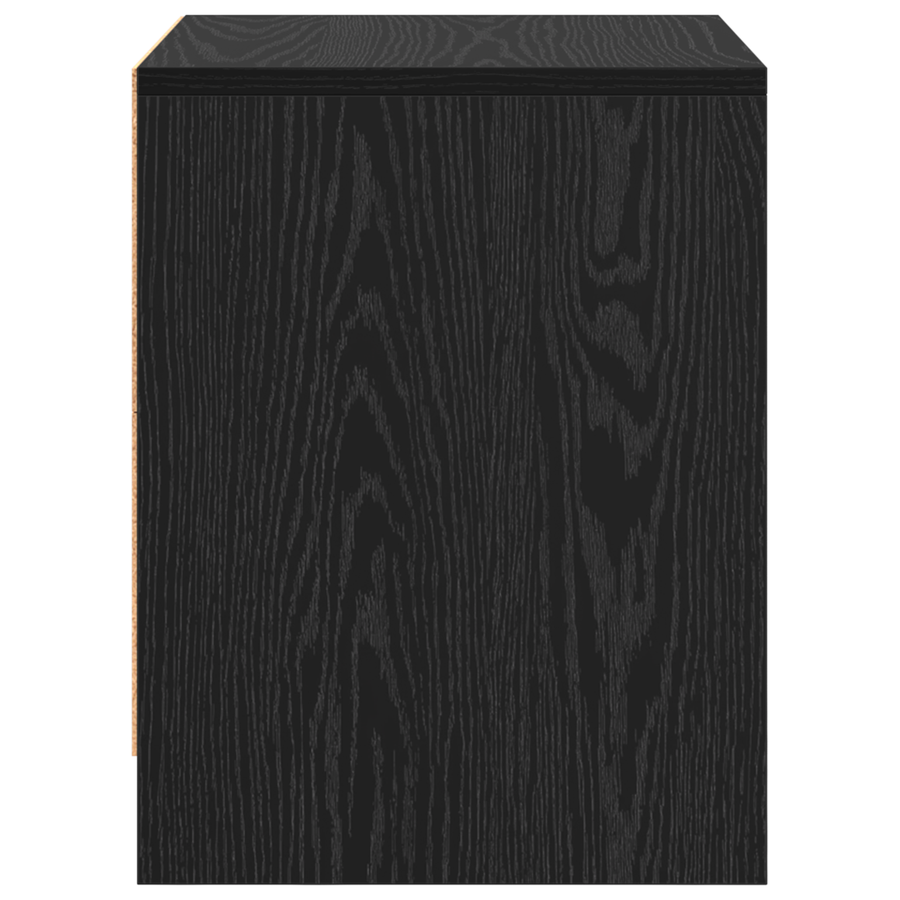 Nachtkastje Zwart eiken 45 x 34 x 44.5 cm Bewerkt hout