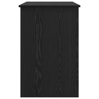 Bureau met lade Zwart eiken 100 x 50 x 76 cm Bewerkt hout