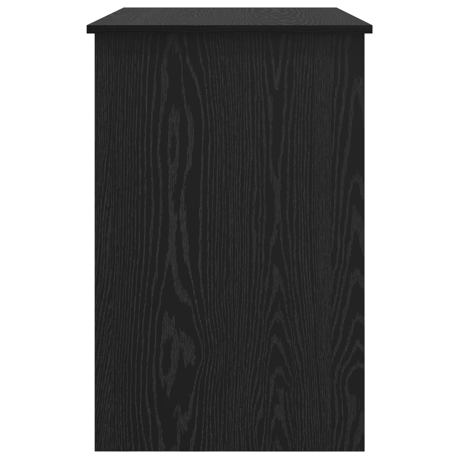 Bureau met lade Zwart eiken 100 x 50 x 76 cm Bewerkt hout