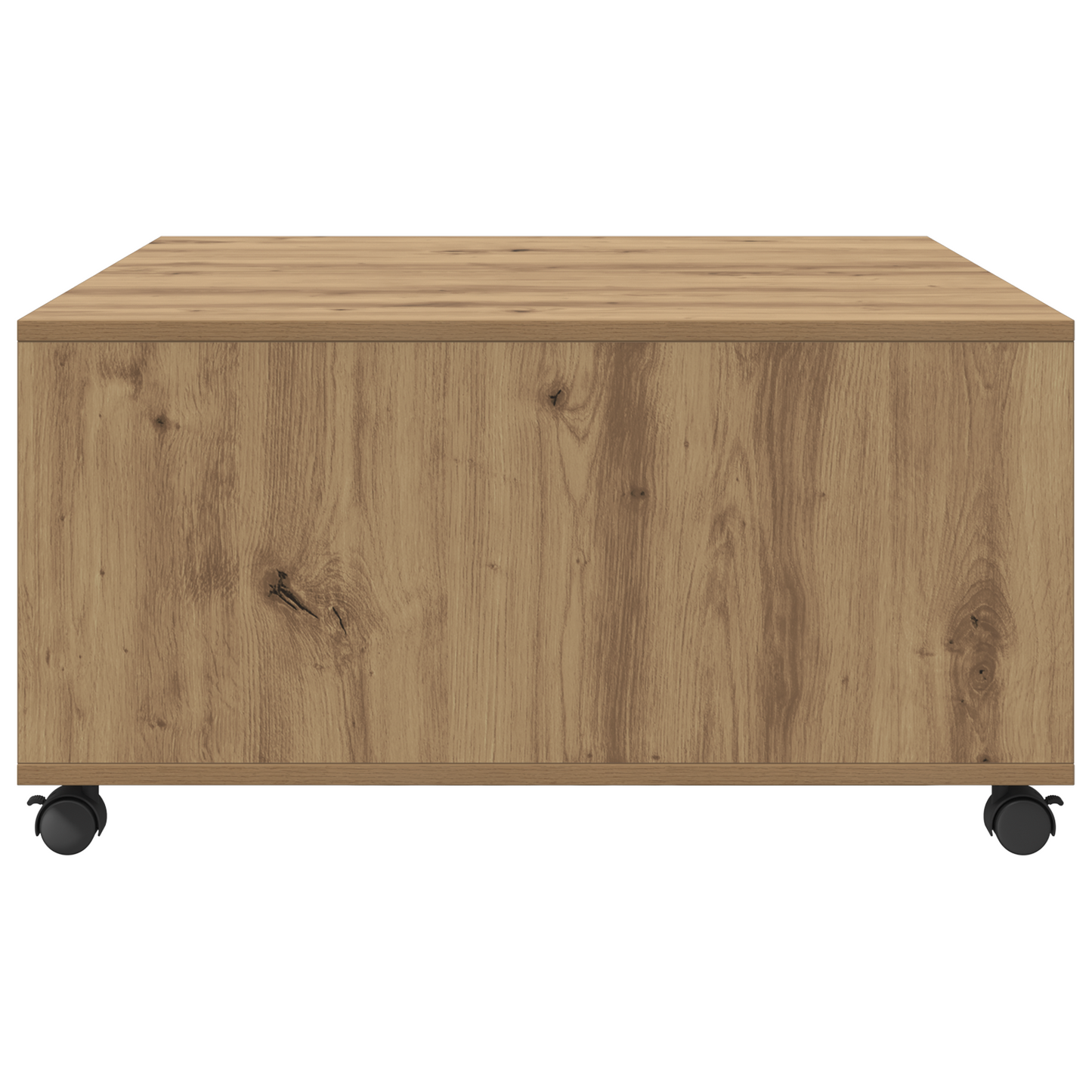 Salontafel artisanaal eikenkleurig 75 x 75 x 38 cm Bewerkt hout