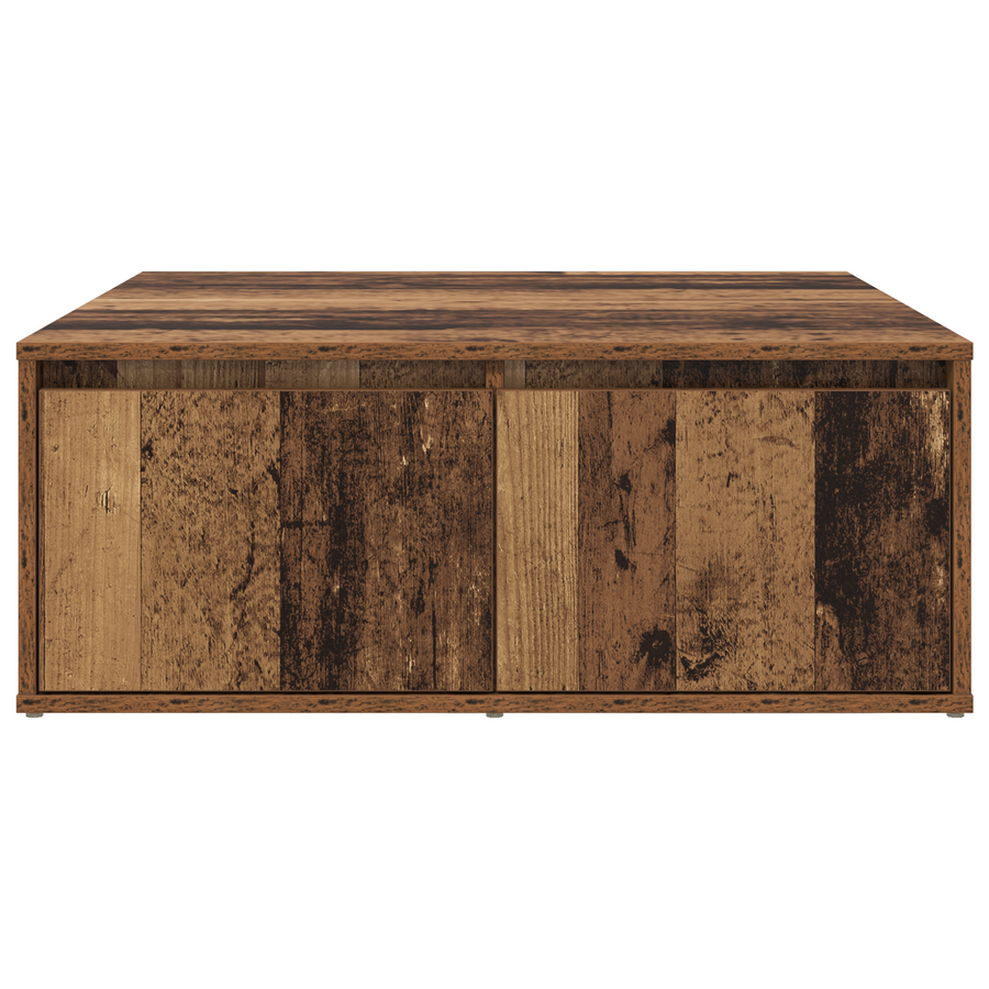 Salontafel met lade met opslag Oud hout 80 x 80 x 31 cm Bewerkt hout