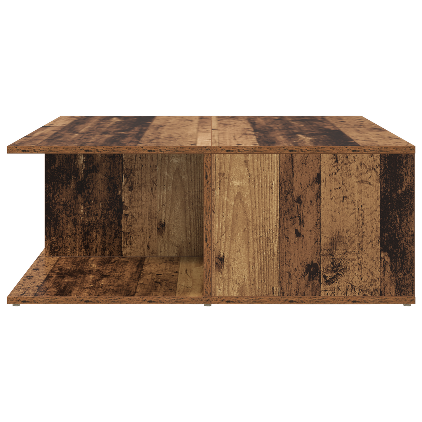 Salontafel met lade met opslag Oud hout 80 x 80 x 31 cm Bewerkt hout