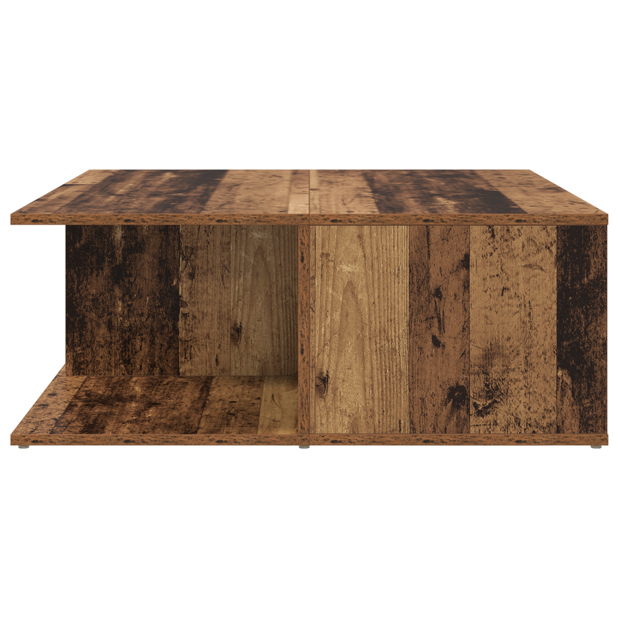 Salontafel met lade met opslag Oud hout 80 x 80 x 31 cm Bewerkt hout