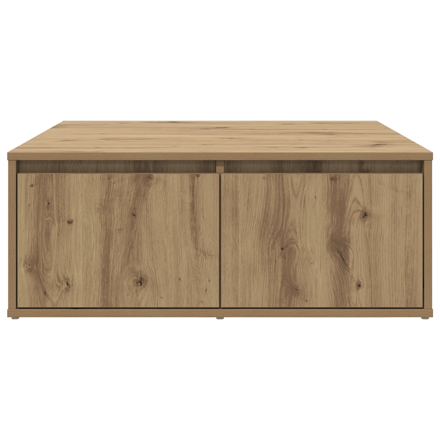 Salontafel artisanaal eikenkleurig 80 x 80 x 31 cm Bewerkt hout