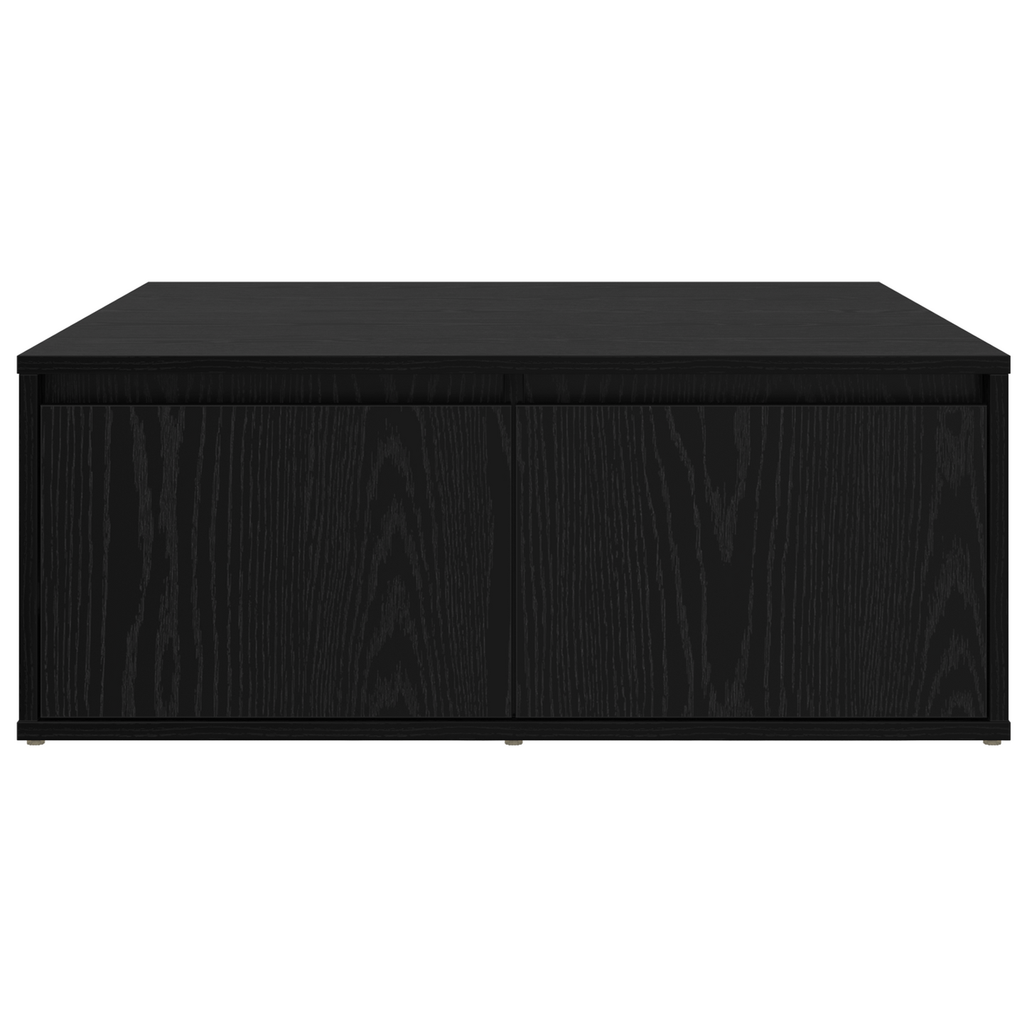 Salontafel met lade met opslag Zwart eiken 80 x 80 x 31 cm Bewerkt hout