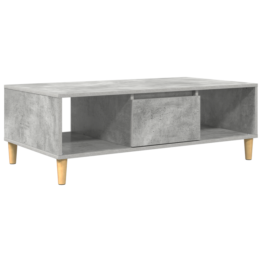 met opslag met de deur Betongrijs 103.5 x 60 x 35 cm Bewerkt hout