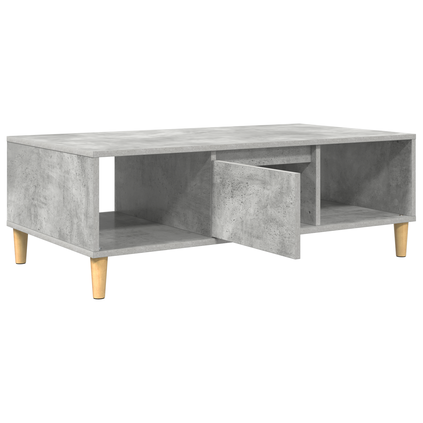 met opslag met de deur Betongrijs 103.5 x 60 x 35 cm Bewerkt hout