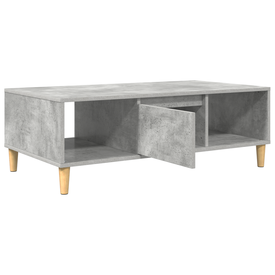 met opslag met de deur Betongrijs 103.5 x 60 x 35 cm Bewerkt hout