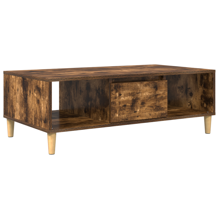 met opslag met de deur Gerookt eiken 103.5 x 60 x 35 cm Bewerkt hout