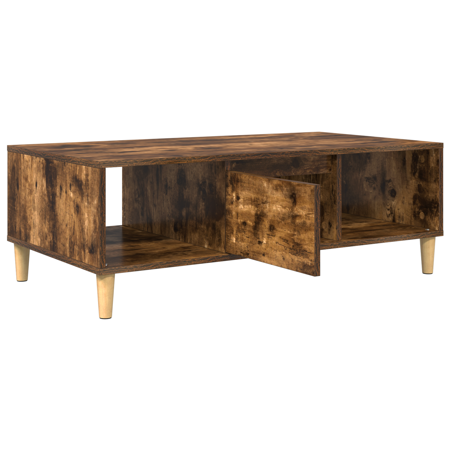 met opslag met de deur Gerookt eiken 103.5 x 60 x 35 cm Bewerkt hout