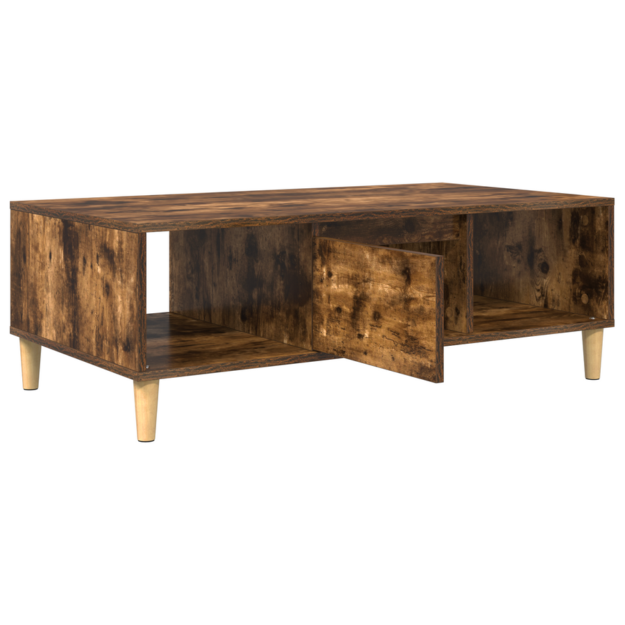 met opslag met de deur Gerookt eiken 103.5 x 60 x 35 cm Bewerkt hout